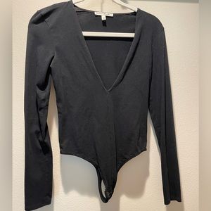 Express deep V-neck bodysuit